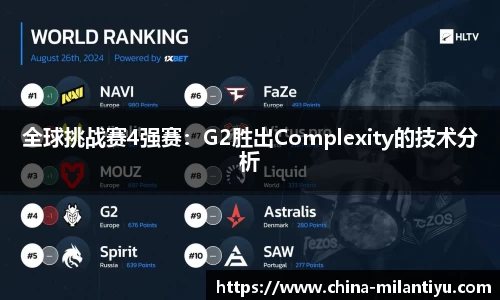 全球挑战赛4强赛：G2胜出Complexity的技术分析